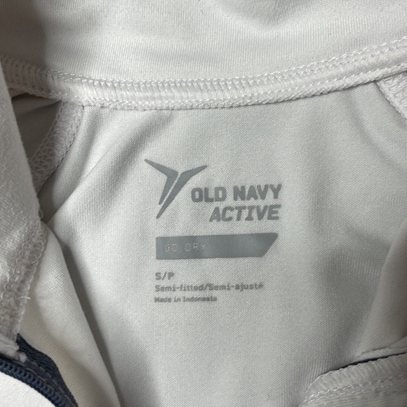 Old Navy Go Dry Women’s White 1/4 Zip Long Sleeve Pullover, size small - Picture 2 of 8